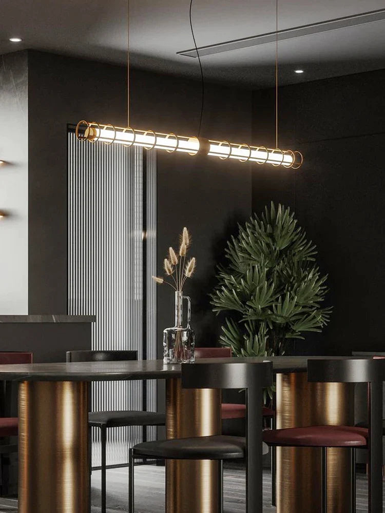 Afralia™ Glass Chandelier: Nordic Minimalist Dining Room & Office Decoration Lamps