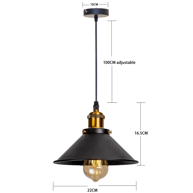 Afralia™ Retro Pendant Light for Home Kitchen Dining Bedroom E27