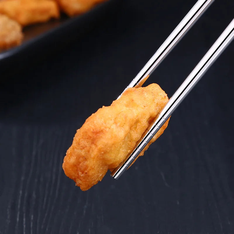 Afralia™ Stainless Steel Chopsticks Set for Noodles, Sushi, Hot Pot, and Fried Food