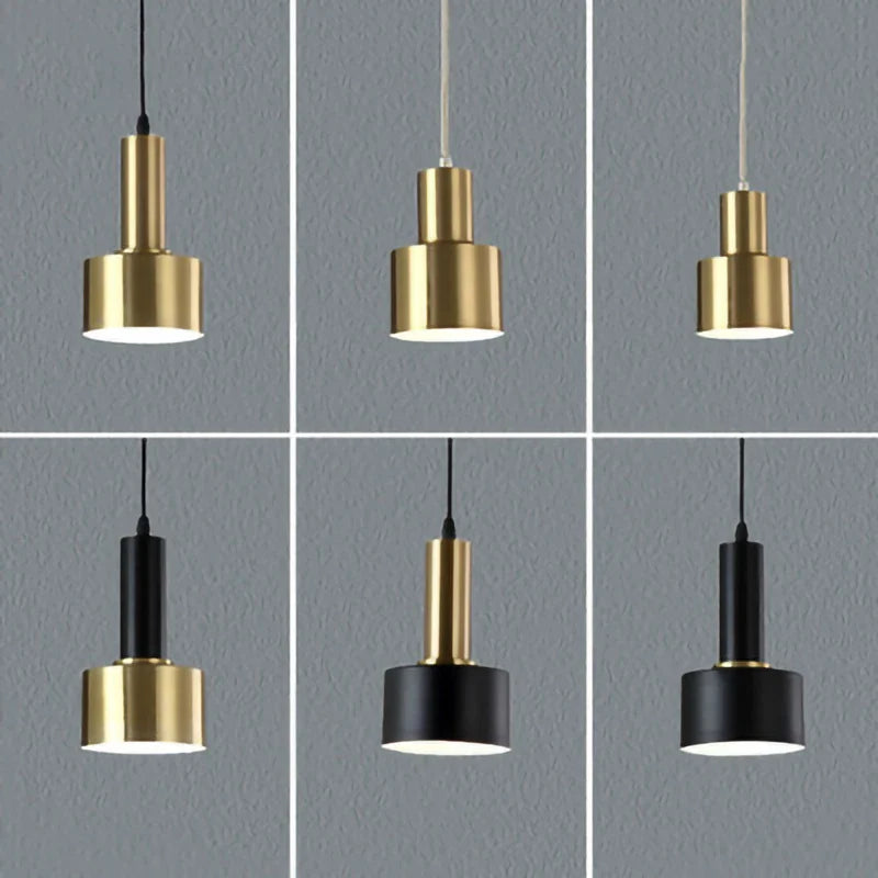 Afralia™ Gold E27 LED Pendant Light Nordic Chandelier for Indoor Living Room & Bedroom