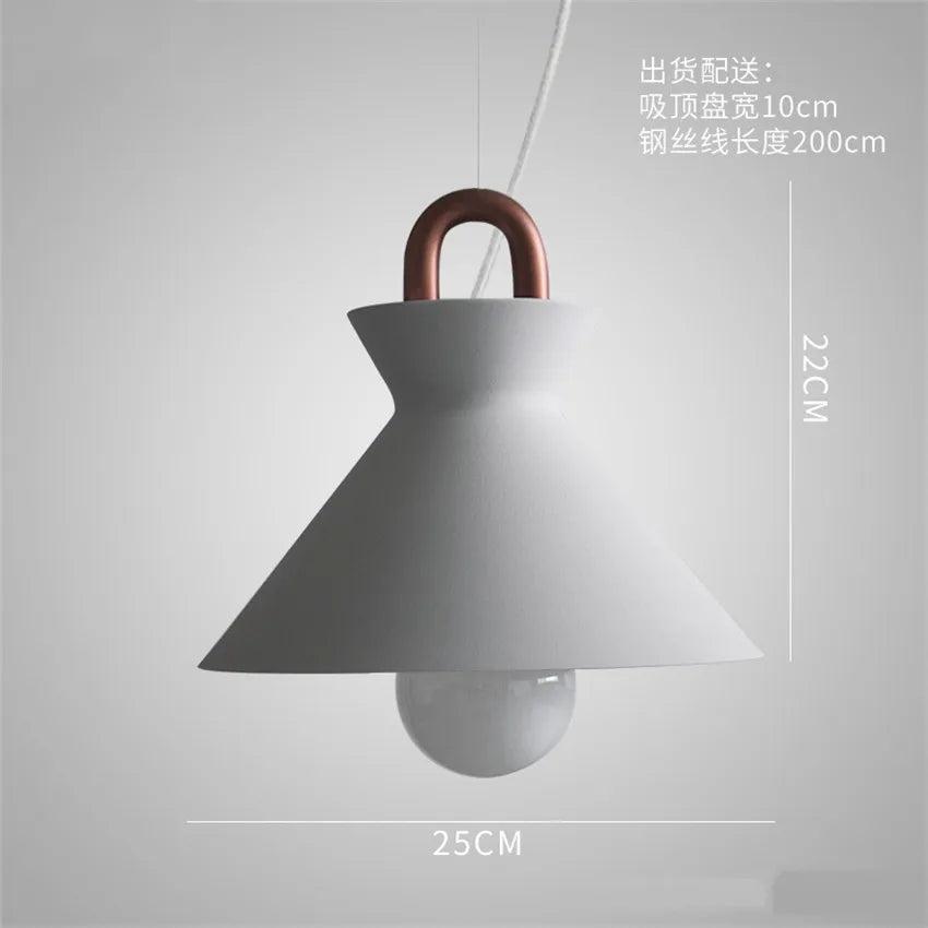 Afralia™ Vintage Iron Pendant Light for Cafe and Living Room with LED E27 Bulb