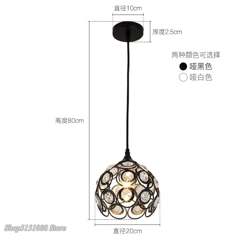 Afralia™ LED Crystal Pendant Light: Modern Nordic Luminarias for Living Room, Bedroom, Kitchen - Decor Lighting Fixtures