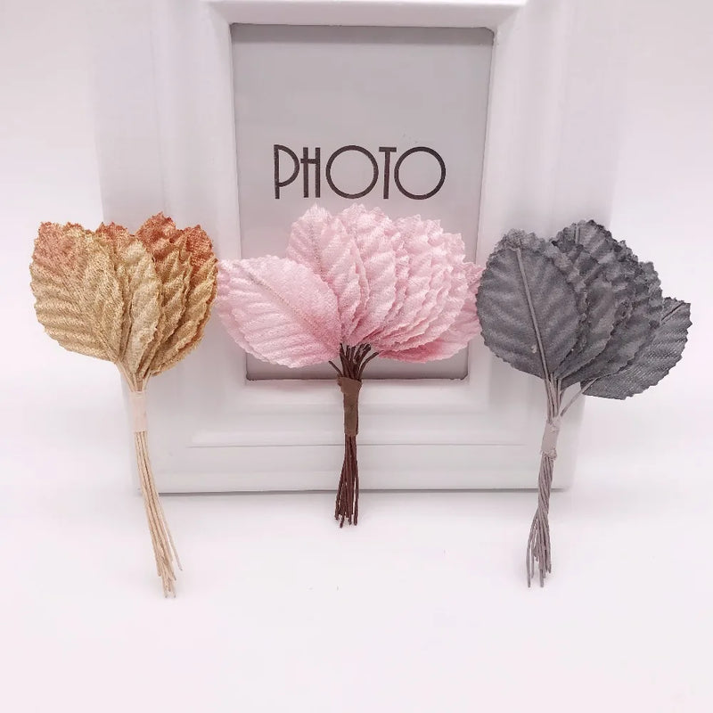 Afralia™ Silk Leaf Shaped Handmade Flower - DIY Wedding Home Decoration