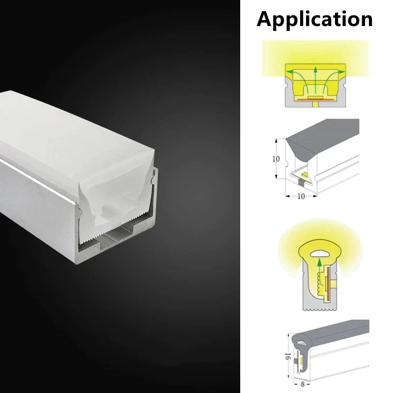 Afralia™ U-Shape Mounting Buckle for LED Neon Strip Lights