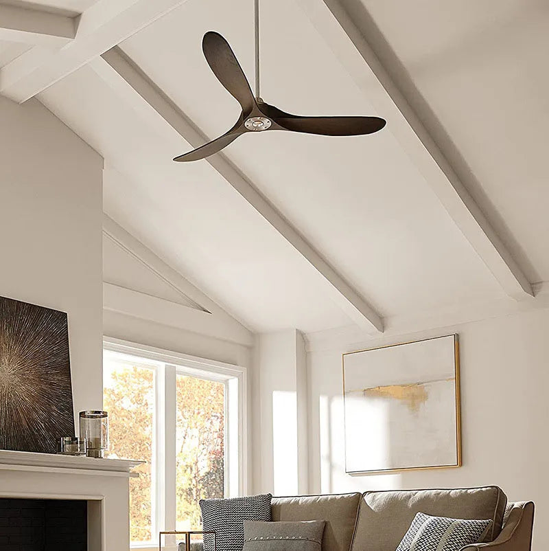 Afralia™ Industrial Vintage Wooden Ceiling Fan with Remote Control