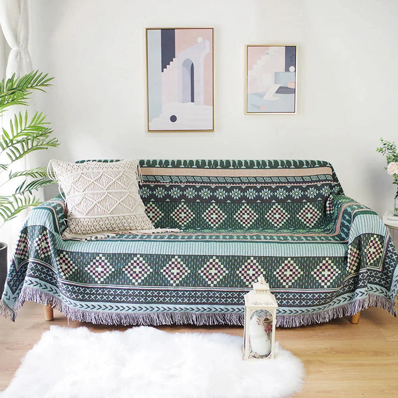 Afralia™ Knitted Nordic Plaid Blanket - Cozy Home Decor and Sofa Cover