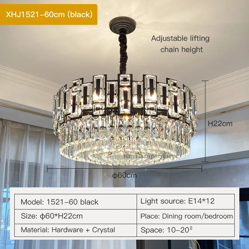Afralia™ Crystal Chandelier: Elegant Lighting for Home, Living Room, Bedroom, Kitchen