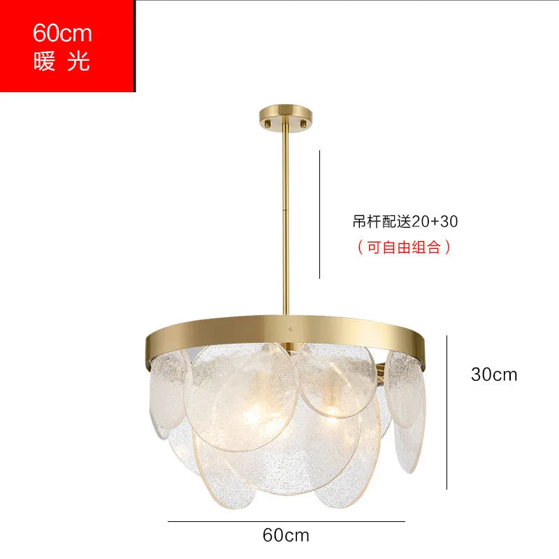 Afralia™ Glass Copper LED Pendant Light: Luxury Nordic Design for Home Decor