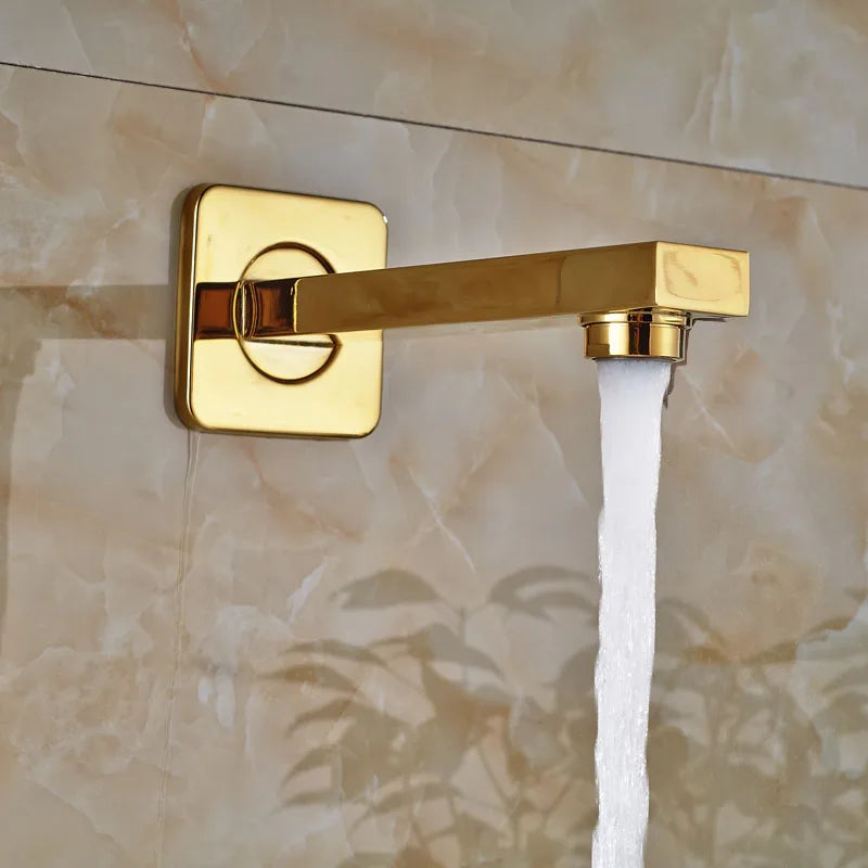 Afralia™ Golden 3-ways Shower Faucet Wall Mounted Mixer with Plastic Handshower