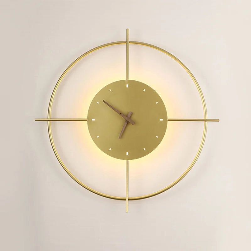 Afralia™ Nordic Art Clock Design Wall Lamp for Creative Wall Decor and Lighting