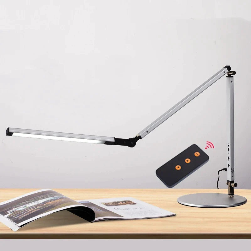 Afralia™ Swing Arm LED Desk Lamp with Clip, 8W Dimmable Eye-Care Table Light