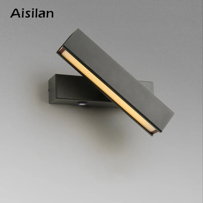 Afralia™ Nordic LED Wall Lamp 7W Touch Switch 3-CCT Wall Sconce Rotation Modern Style