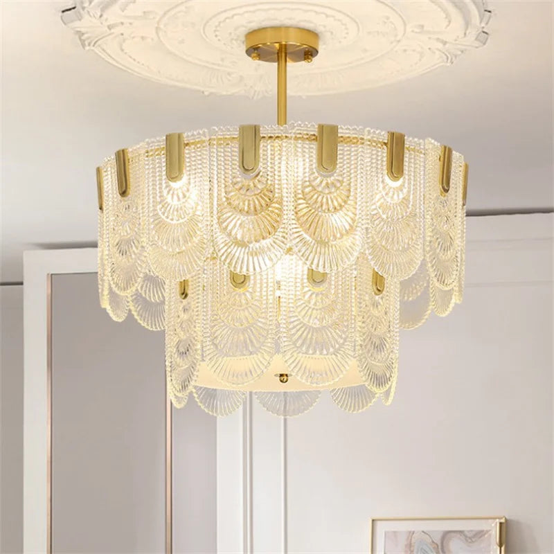 Afralia™ Art Glass Chandelier: Elegant Luxury Lighting for Living, Dining & Bedroom Rooms