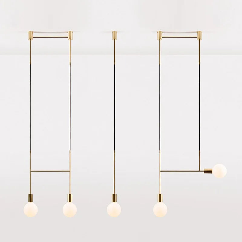 Afralia™ Black Rose Gold Long Tube Chandelier | Nordic Design for Cafe, Bar & Restaurant