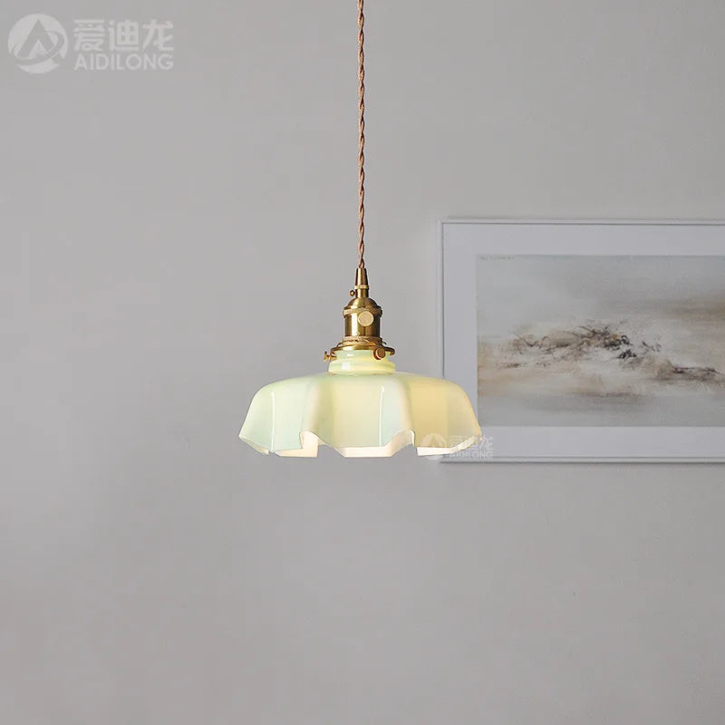Afralia™ Glass Pendant Lights: Nordic Modern LED Hanging Lamp, 4 Colors, Switch, Dinning Living Room