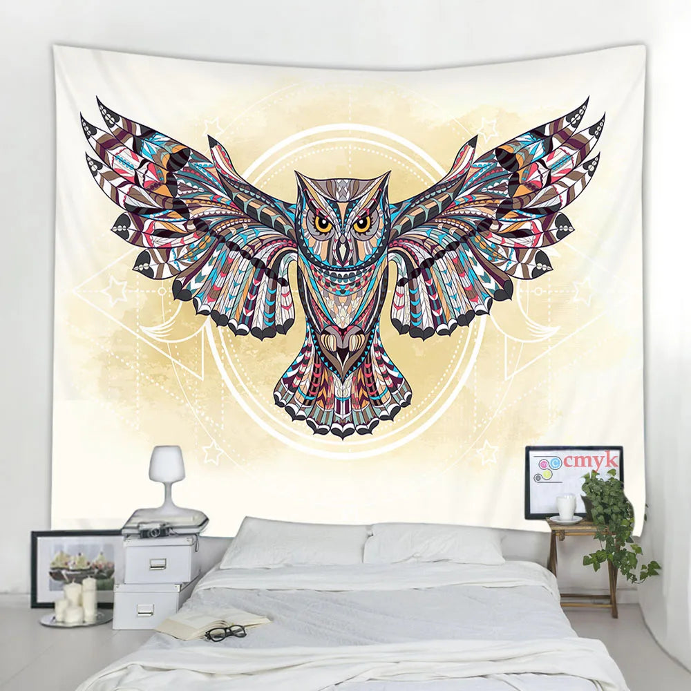 Afralia™ Animal Mandala Tapestry Wall Hanging Mat Beach Towel Blanket