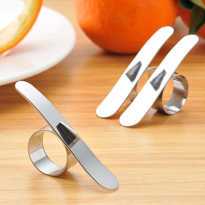 Afralia™ Citrus Peeler: Stainless Steel Finger Type Orange Lemon Remover Slicer Kitchen Gadget
