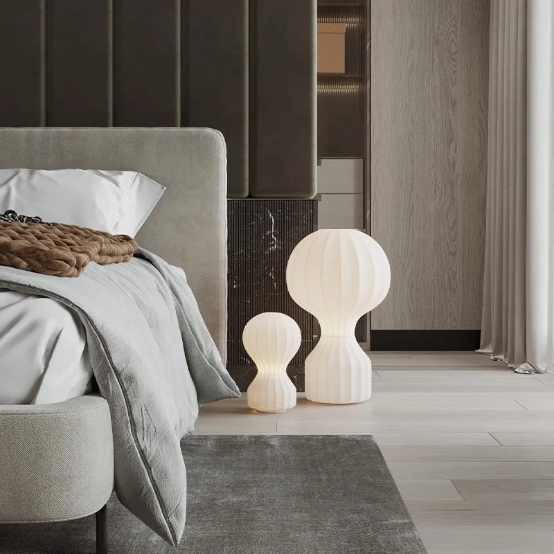 Afralia™ Gatto Silk Table Lamp Modern Minimalist Bedroom LED