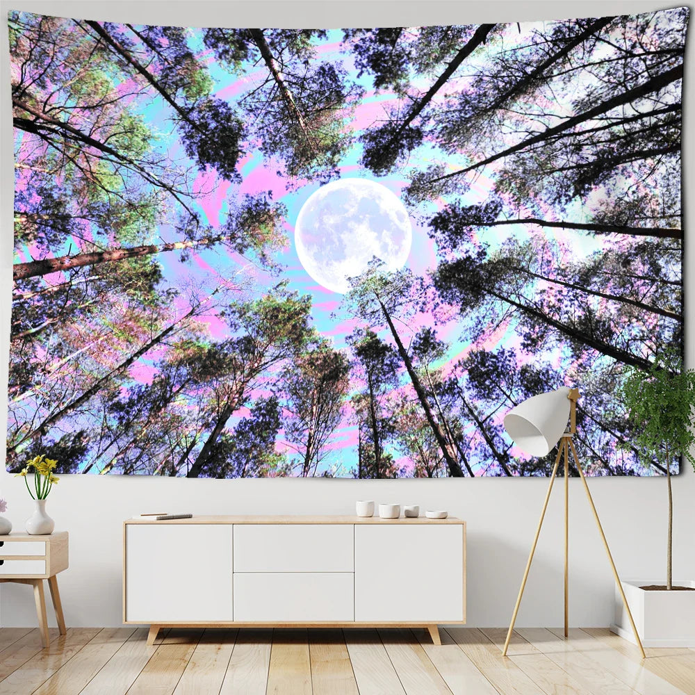 Afralia™ Star Moon Van Gogh Tarot Tapestry Wall Hanging Bohemian Home Decor