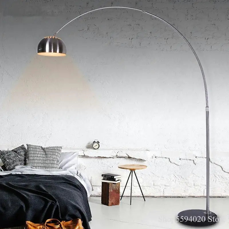 Afralia™ Stainless Steel LED Floor Lamp for Living Room, Bedroom, and Study