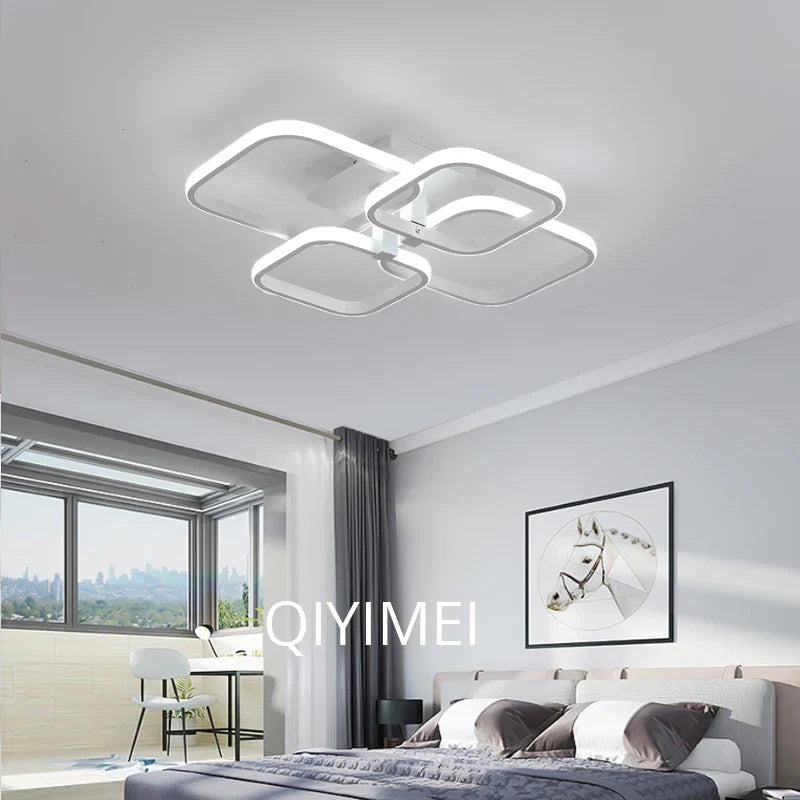 Afralia™ Modern LED Chandelier Ceiling Fixture for Home Living Room Bedroom Décor