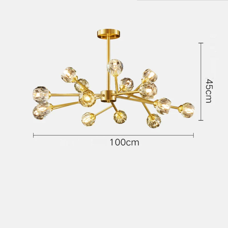 Afralia™ Crystal LED Chandelier Ceiling Light for Elegant Home Décor