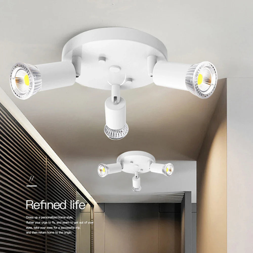 Afralia™ Rotatable LED Chandelier: Ceiling Mounted Spot Lights for Living Room, Kitchen