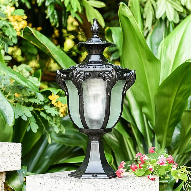 Afralia™ Outdoor Retro Wall Light - Waterproof Pillar Post Lamp for Home Garden