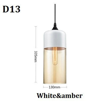 Afralia™ Nordic Modern LED Pendant Lights Wood Color Glass Hanging Lamp