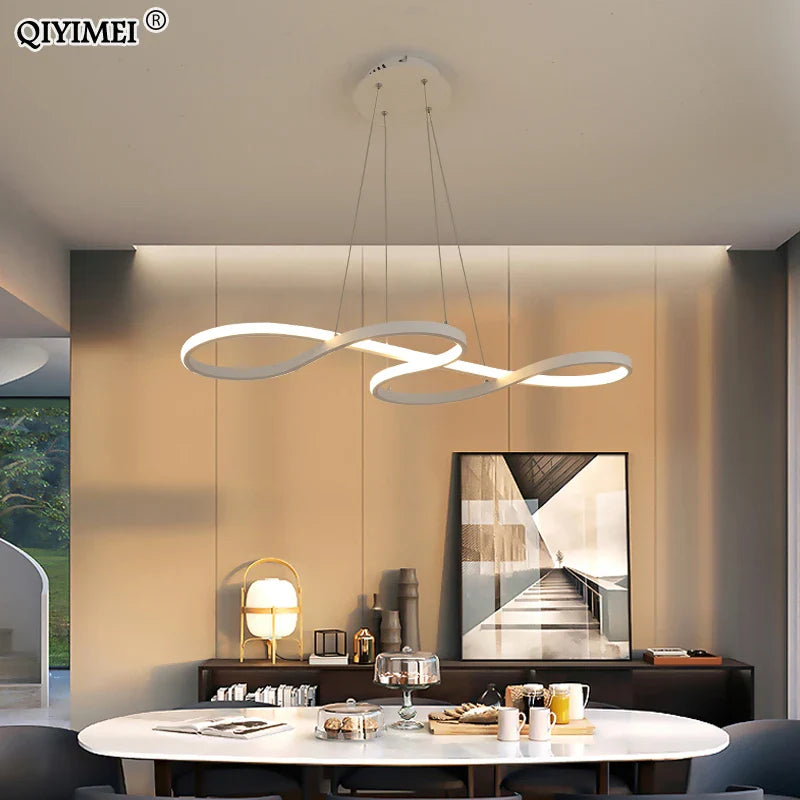 Afralia™ Gold LED Pendant Light Kitchen Dinning Room Music Lamp Shade, Lustres Luminaire Fixtures