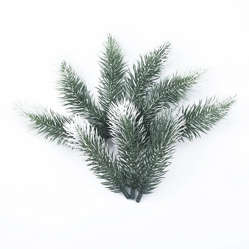 Afralia™ Christmas Wreath Material: Artificial Pine Needle Snowflake for Home Decor & Weddings