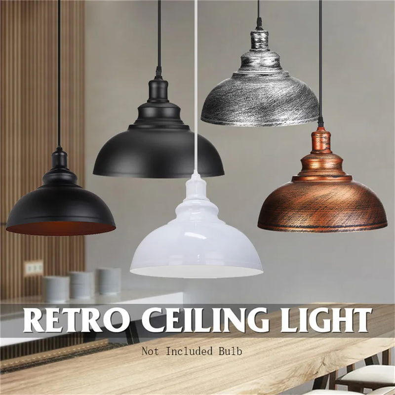 Afralia™ Industrial Loft Iron Pendant Lights for Dining Room, Cafe, Kitchen - Set of 2