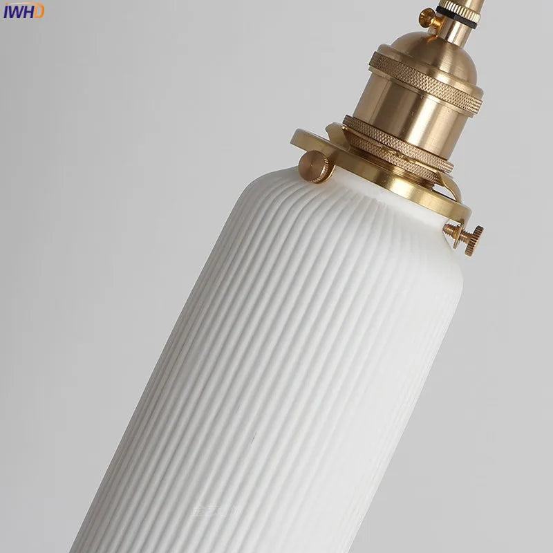 Afralia™ Nordic Style Ceramic LED Pendant Light for Modern Living Spaces