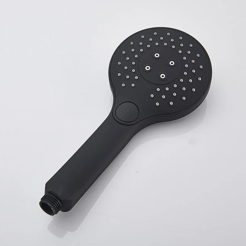Afralia™ Matte Black Wall Mount Shower Faucet Set with Handheld Shower