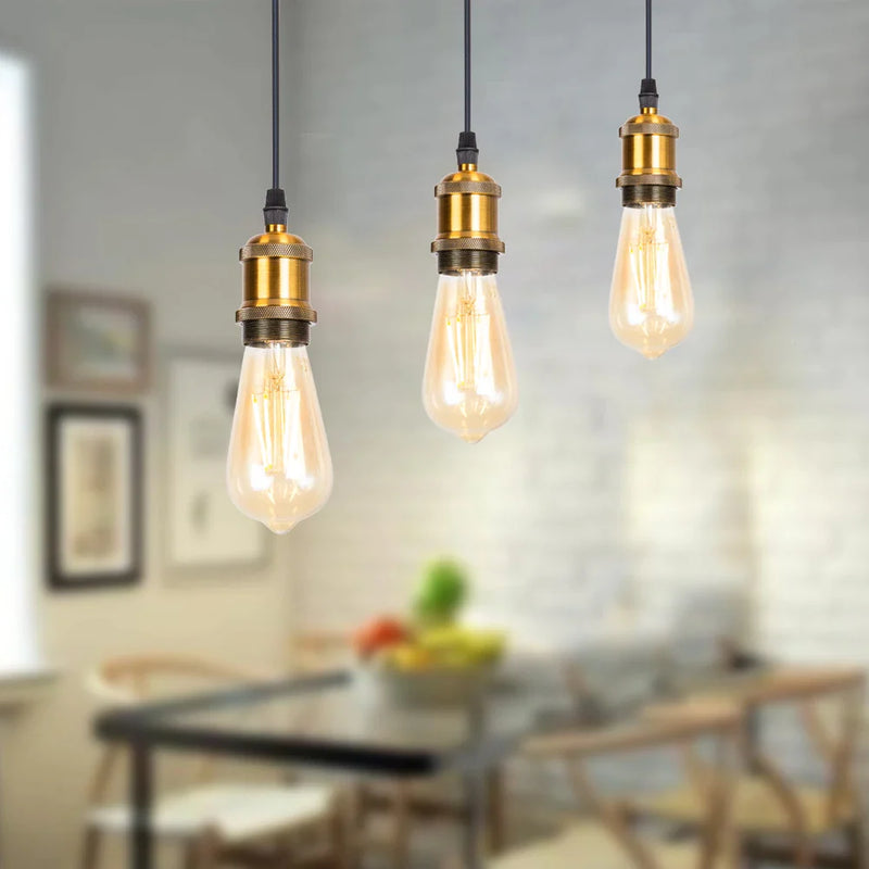 Afralia™ Gold Vintage Industrial Pendant Lamp for Modern Restaurant Living Room