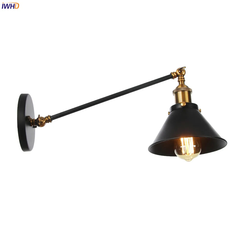 Afralia™ Vintage Industrial Wall Light Sconce LED Retro Bedroom Stair Loft Up Down Lamp