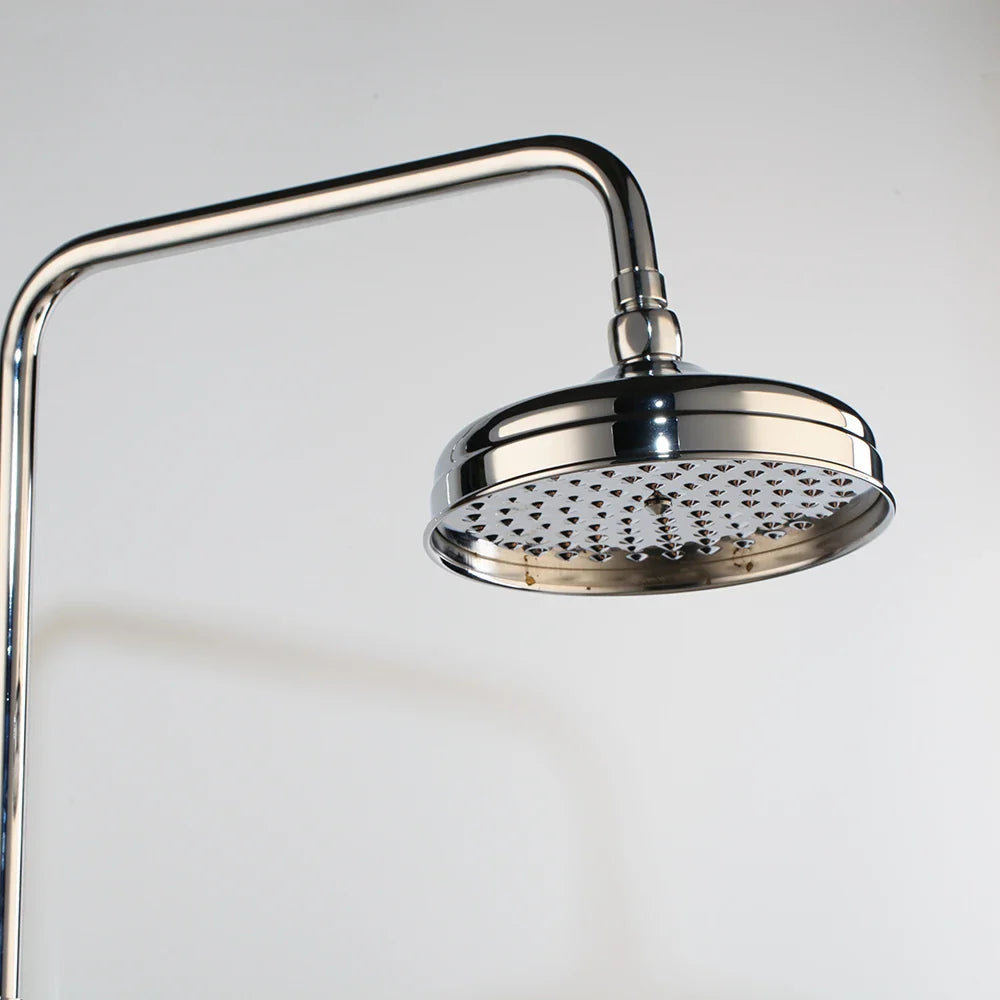 Afralia™ Chrome Silver Bathroom Shower Set with Rainfall Lotus Head and Hand Shower