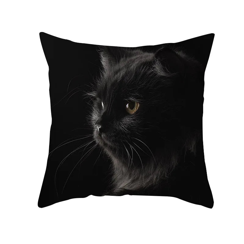 Afralia™ Black Cat Pillowcases - Cute Kitty Animal Lover Cushion Cover