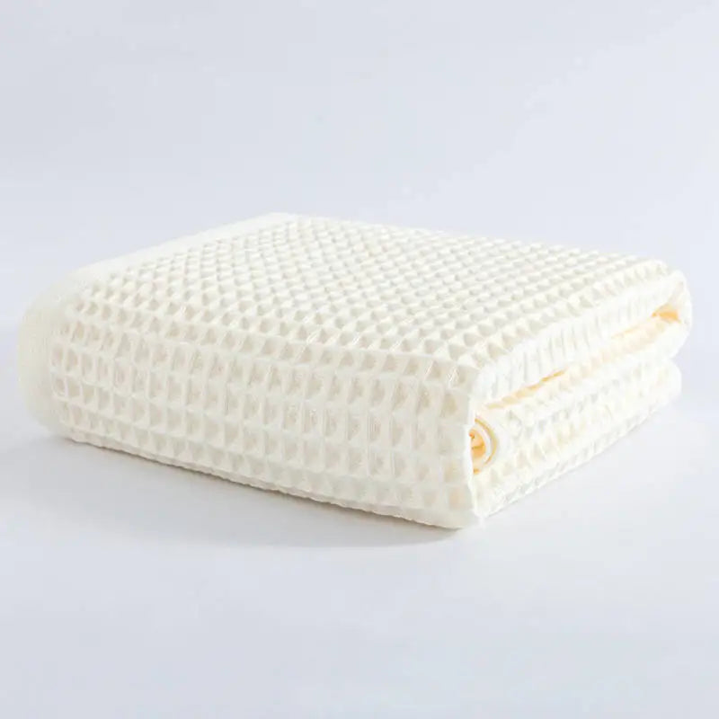 Afralia™ Cotton Waffle Bath Towel - 70*140, Unisex