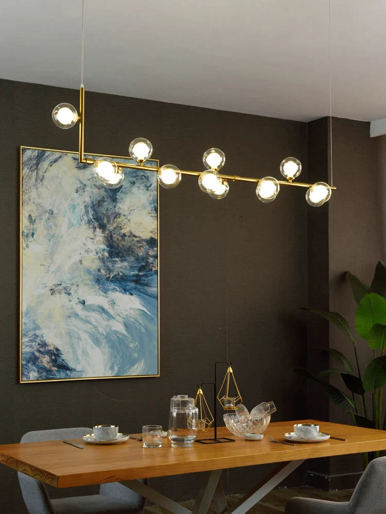 Afralia™ Nordic Luxury Chandelier: Modern Minimalist Magic Bean Dining Lamp