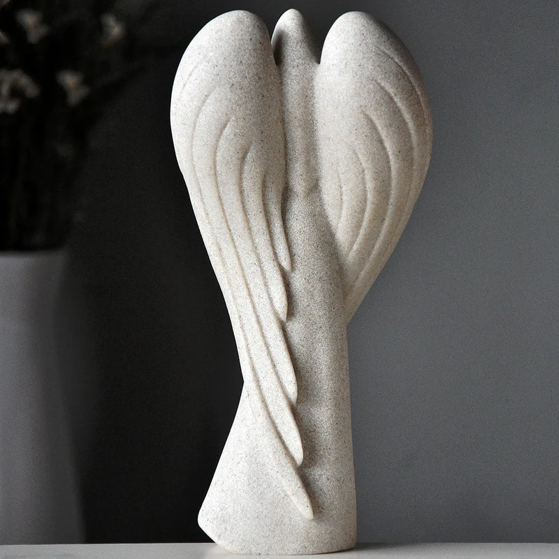 Afralia™ Retro Angel Resin Sculpture Figurines for Home Decor