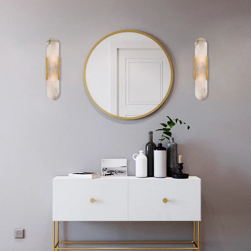 Afralia™ Marble Wall Lamp: Nordic Sconce Light for Living Room, Bedroom, Hotel, Staircase