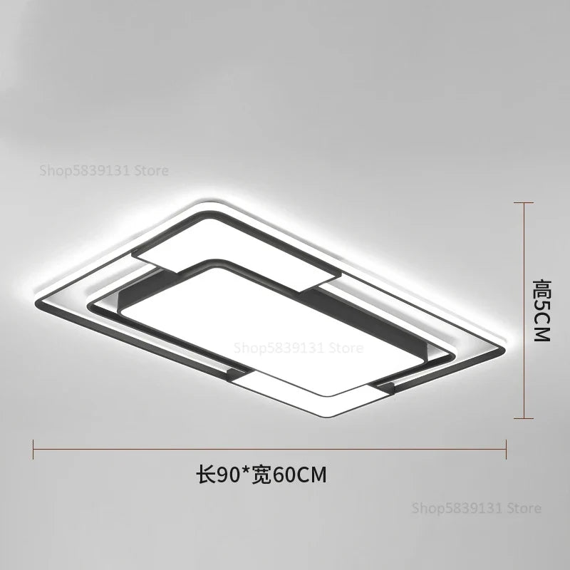 Afralia™ Geometry LED Ceiling Light: Modern Nordic Light Luxury for Living Room Decor