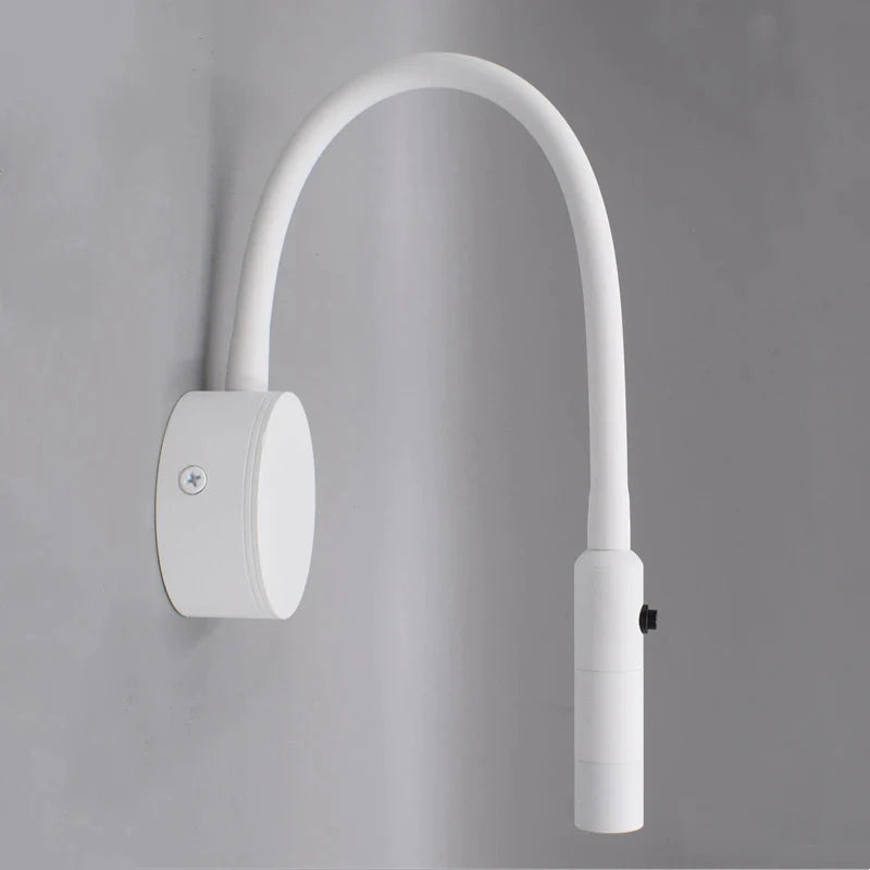 Afralia™ LED Reading Wall Lamp 3W Flexible Hose Sconce for Bedroom Study & Book Light