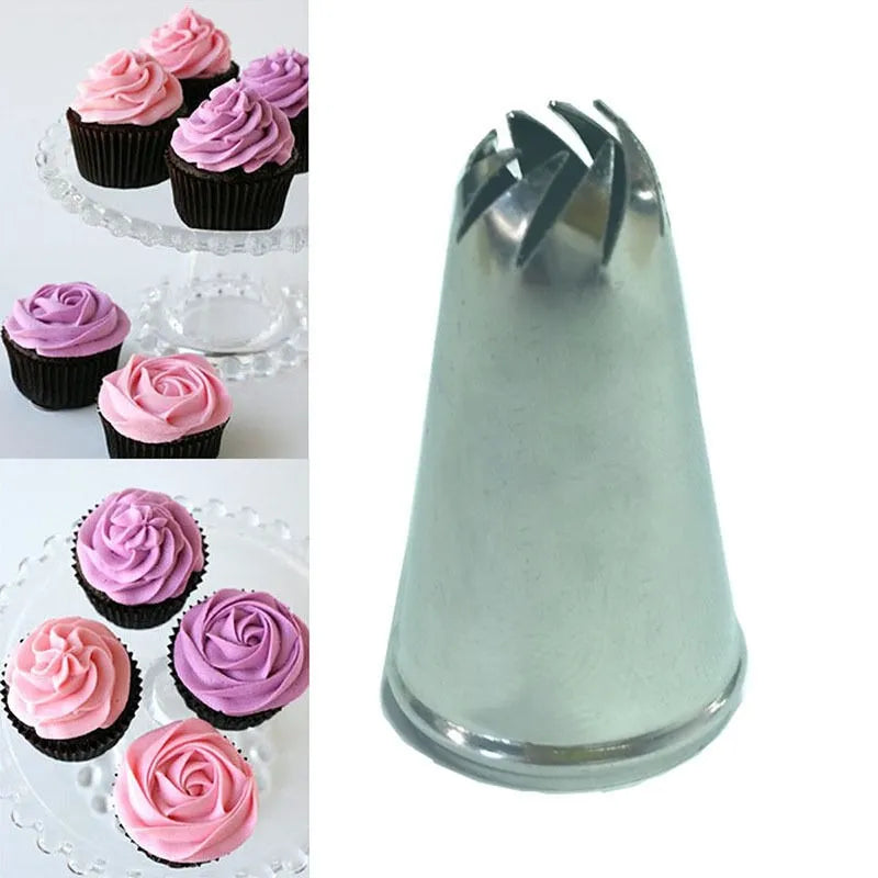 Afralia™ Stainless Steel Drop Flower Cake Nozzle for Icing Piping and Sugar Crafting