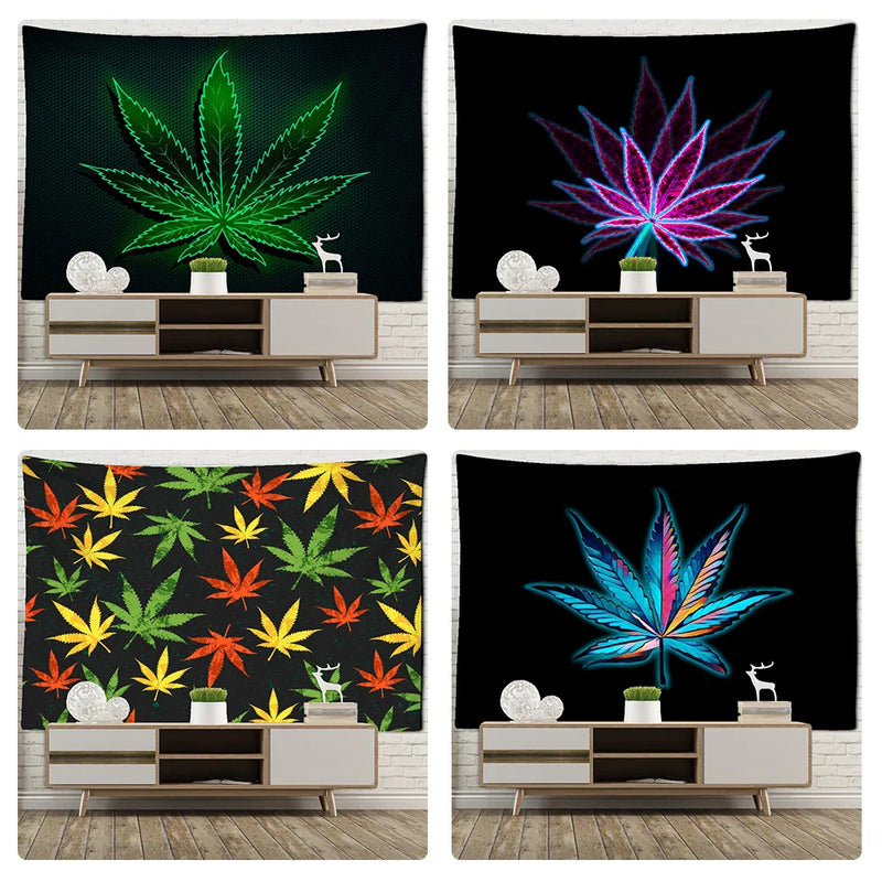 Afralia™ Maple Leaf Tapestry Wall Hanging: Boho Witchcraft Bedroom Art & Home Decor