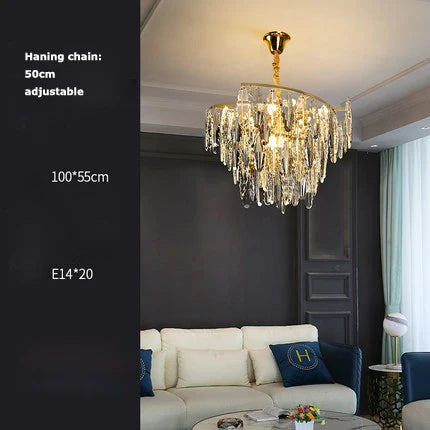 Afralia™ Art Deco LED Crystal Chandelier Lighting for Foyer