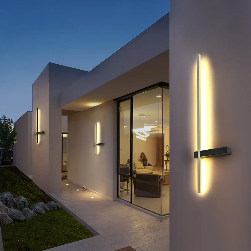 Afralia™ Outdoor Wall Light: Modern Waterproof IP54 Aluminum Wall Sconces for Villa, Porch, Garden