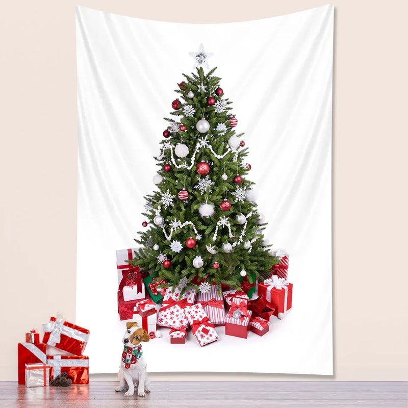 Afralia™ Christmas Tree Bedroom Tapestry Wall Decor Bohemian Mattress