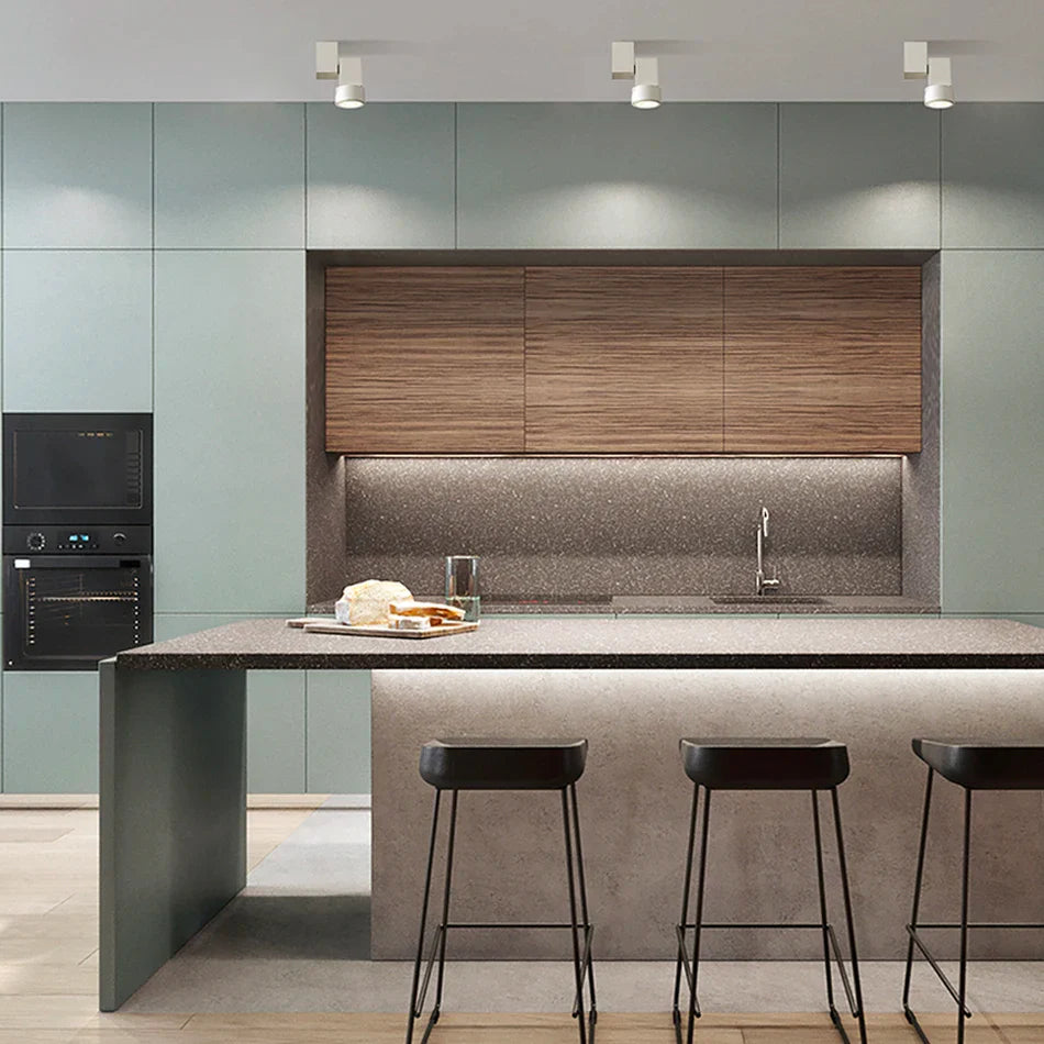 Afralia™ 5W Adjustable Angle Downlight Chrome/White/Black Surface Mount Warm/Natural White